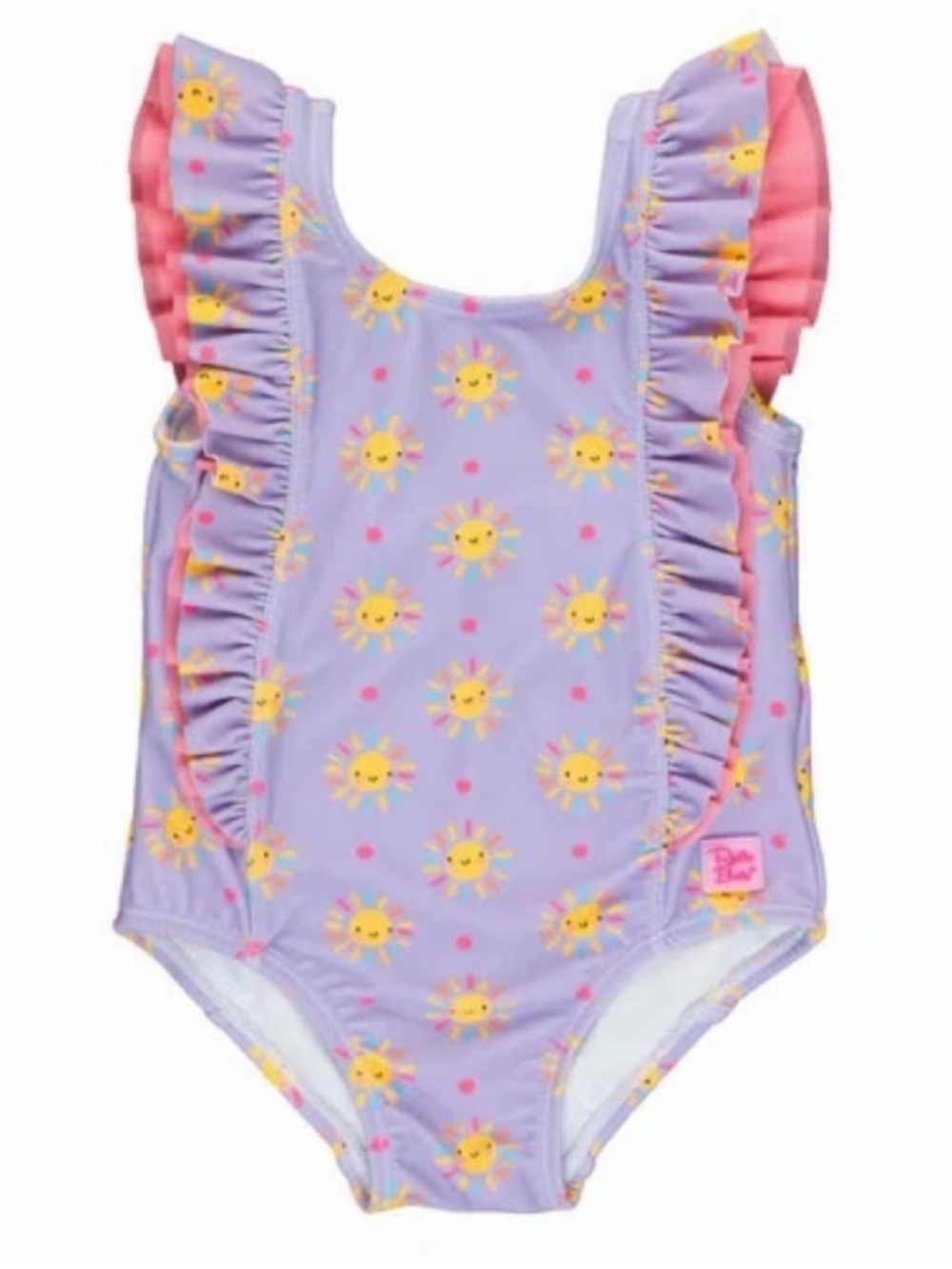 RUFFLE BUTTS Waterfall One Piece in Lavender Sunshiny Day - 7